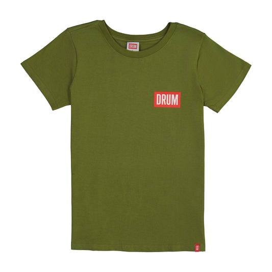 Drum Classic Logo T-Shirt, Heritage Green