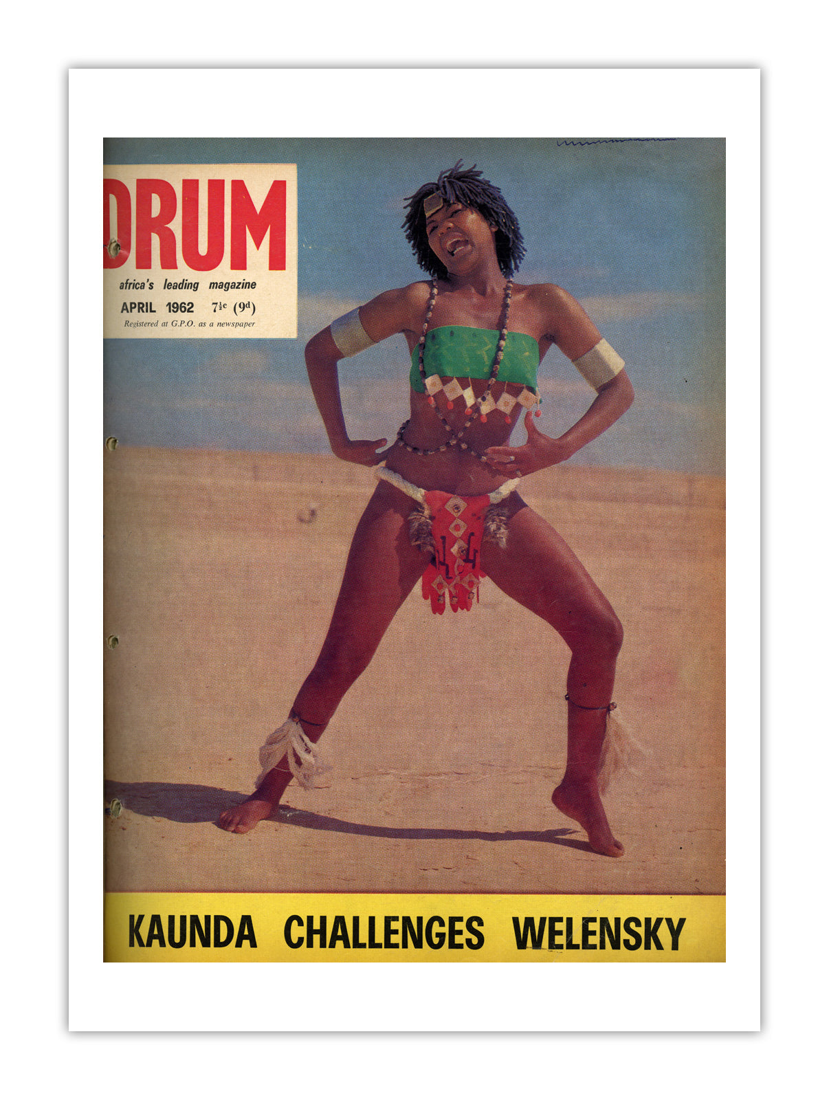 East Africa Drum Magazine cover, April 1962 – archival poster print