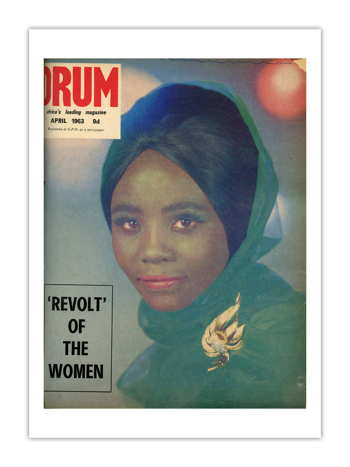 East Africa Drum Magazine cover, April 1963 – archival poster print