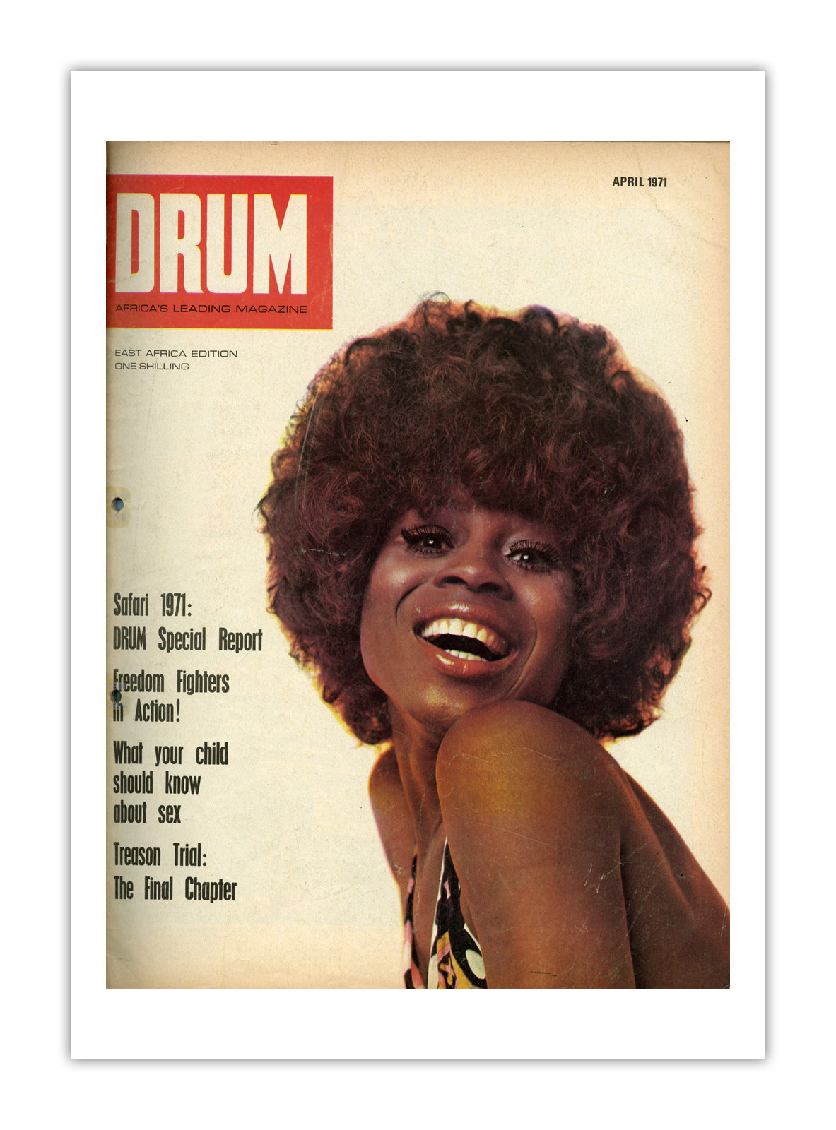 East Africa Drum Magazine cover, April 1971 – archival poster print