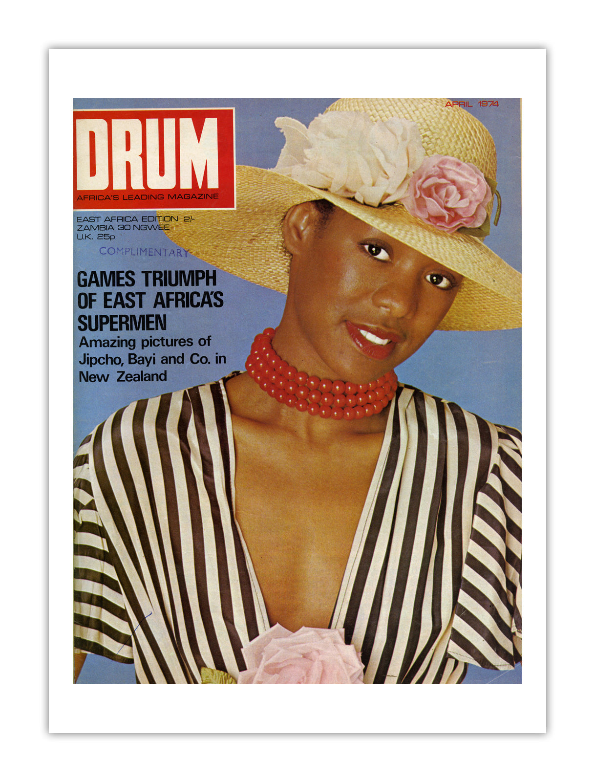 East Africa Drum Magazine cover, April 1974 – archival poster print