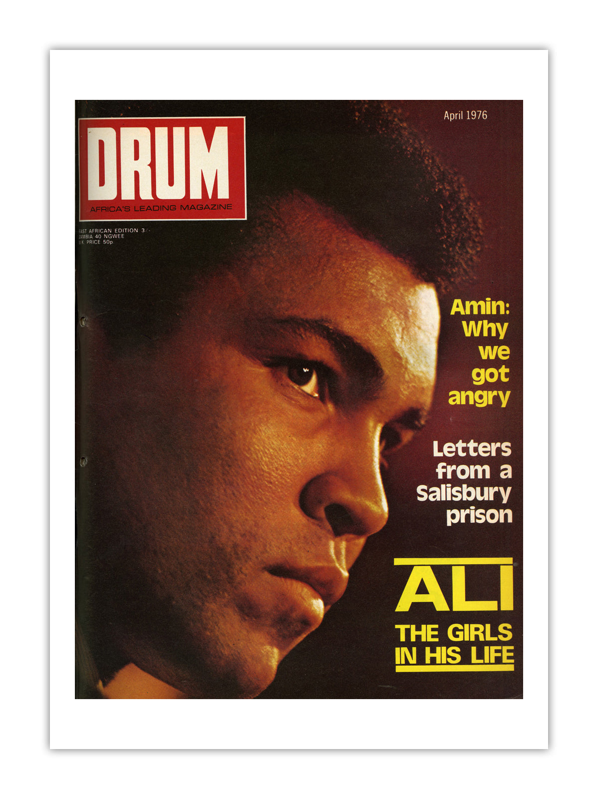 East Africa Drum Magazine cover, April 1976 – archival poster print