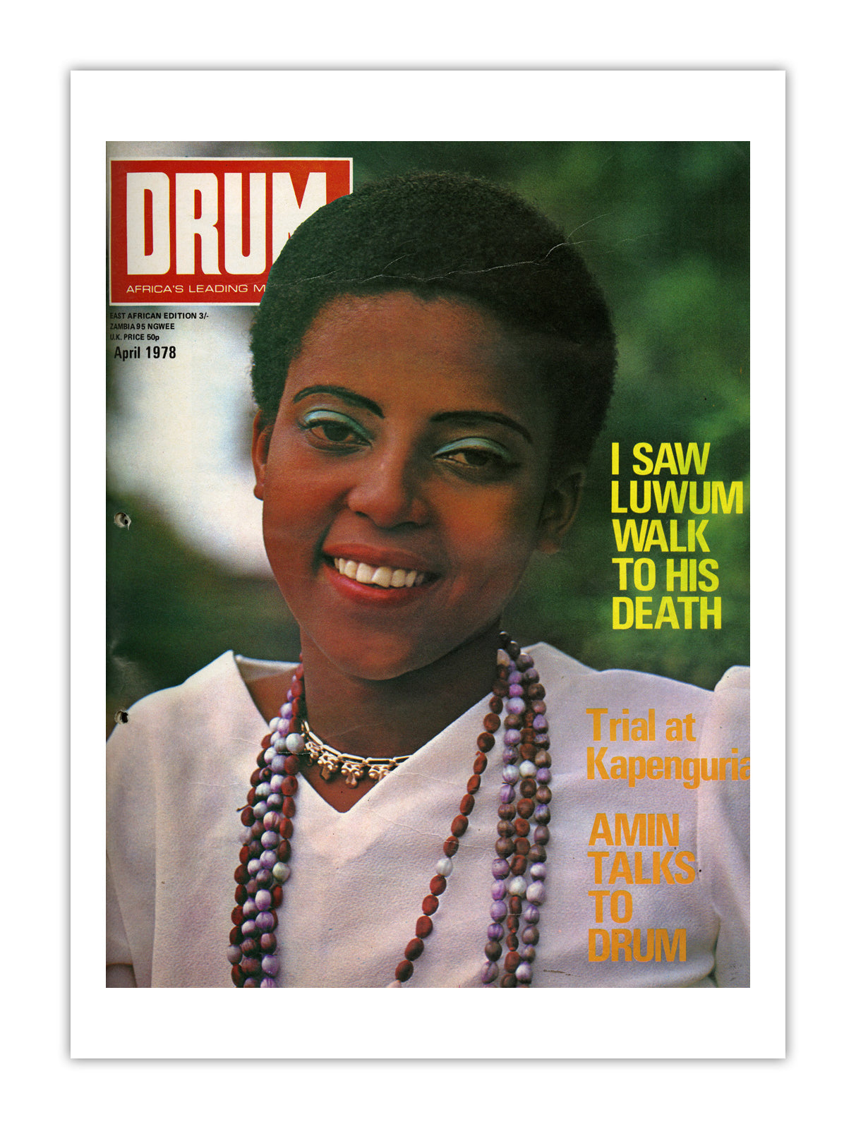 East Africa Drum Magazine cover, April 1978 – archival poster print