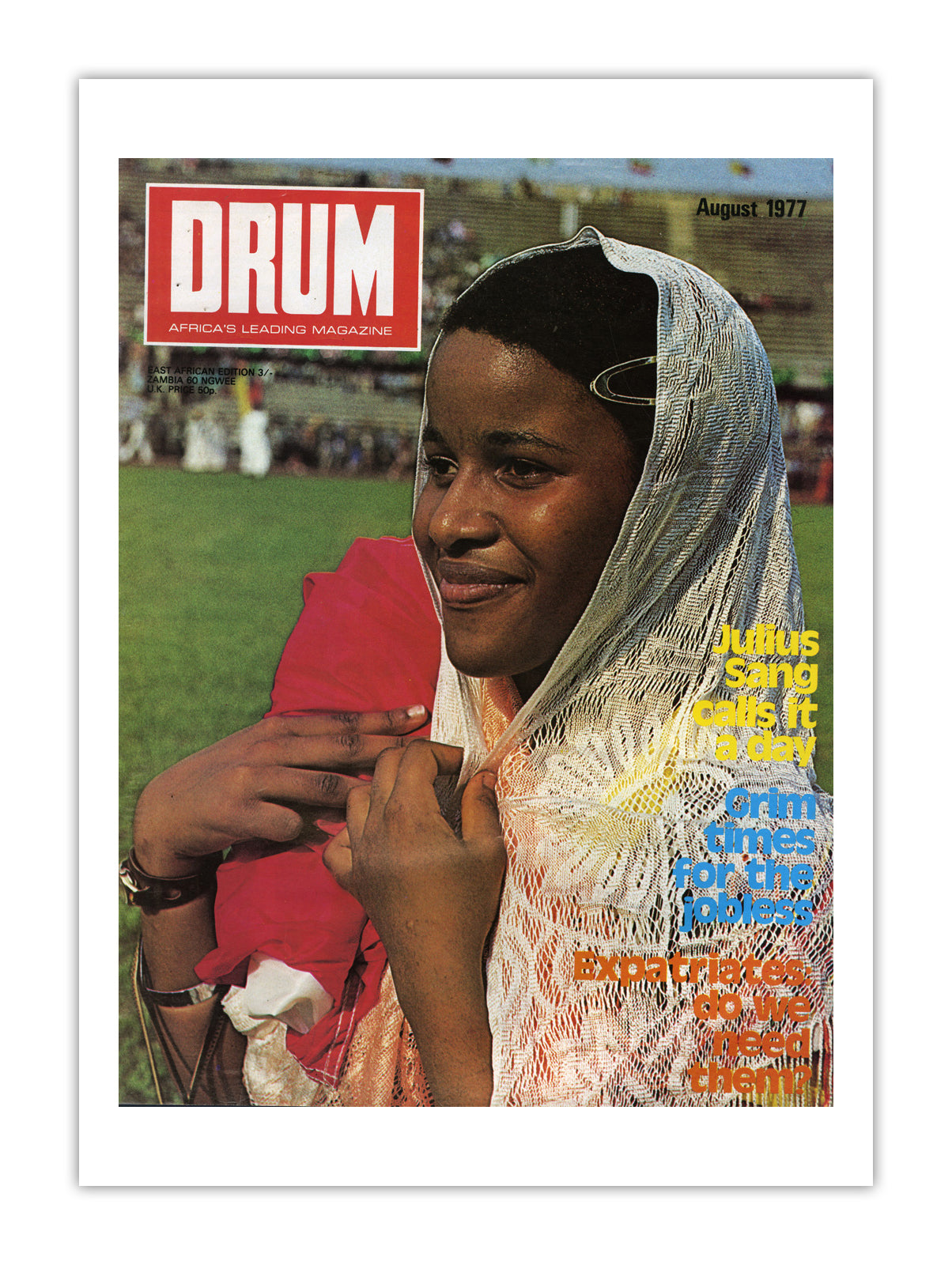 East Africa Drum Magazine cover, August 1977 – archival poster print