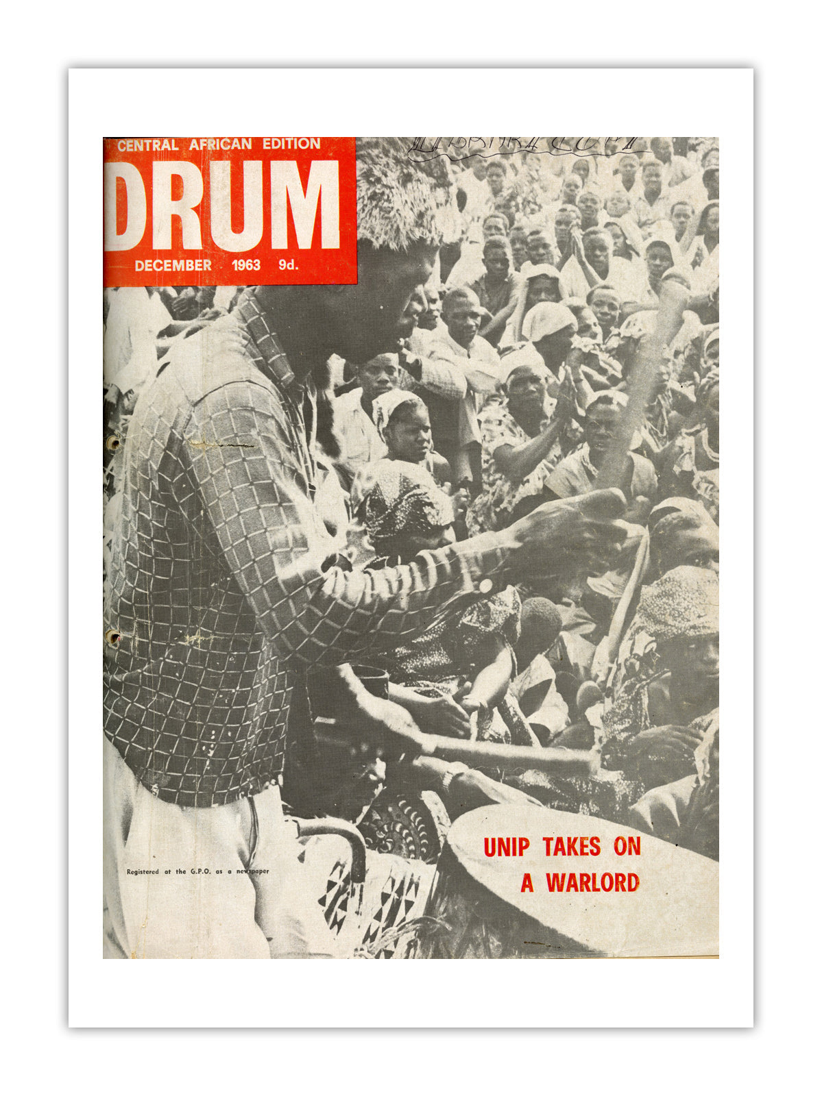 East Africa Drum Magazine cover, December 1963 – archival poster print