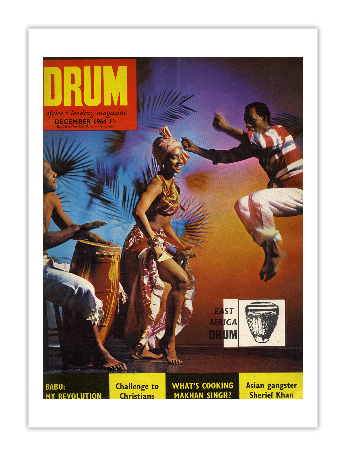 East Africa Drum Magazine cover, December 1964 – archival poster print