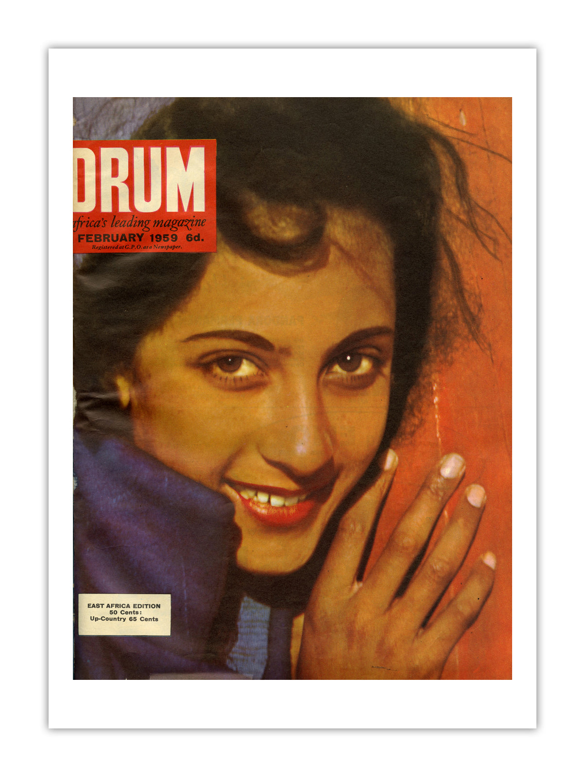 East Africa Drum Magazine cover, February 1959 – archival poster print