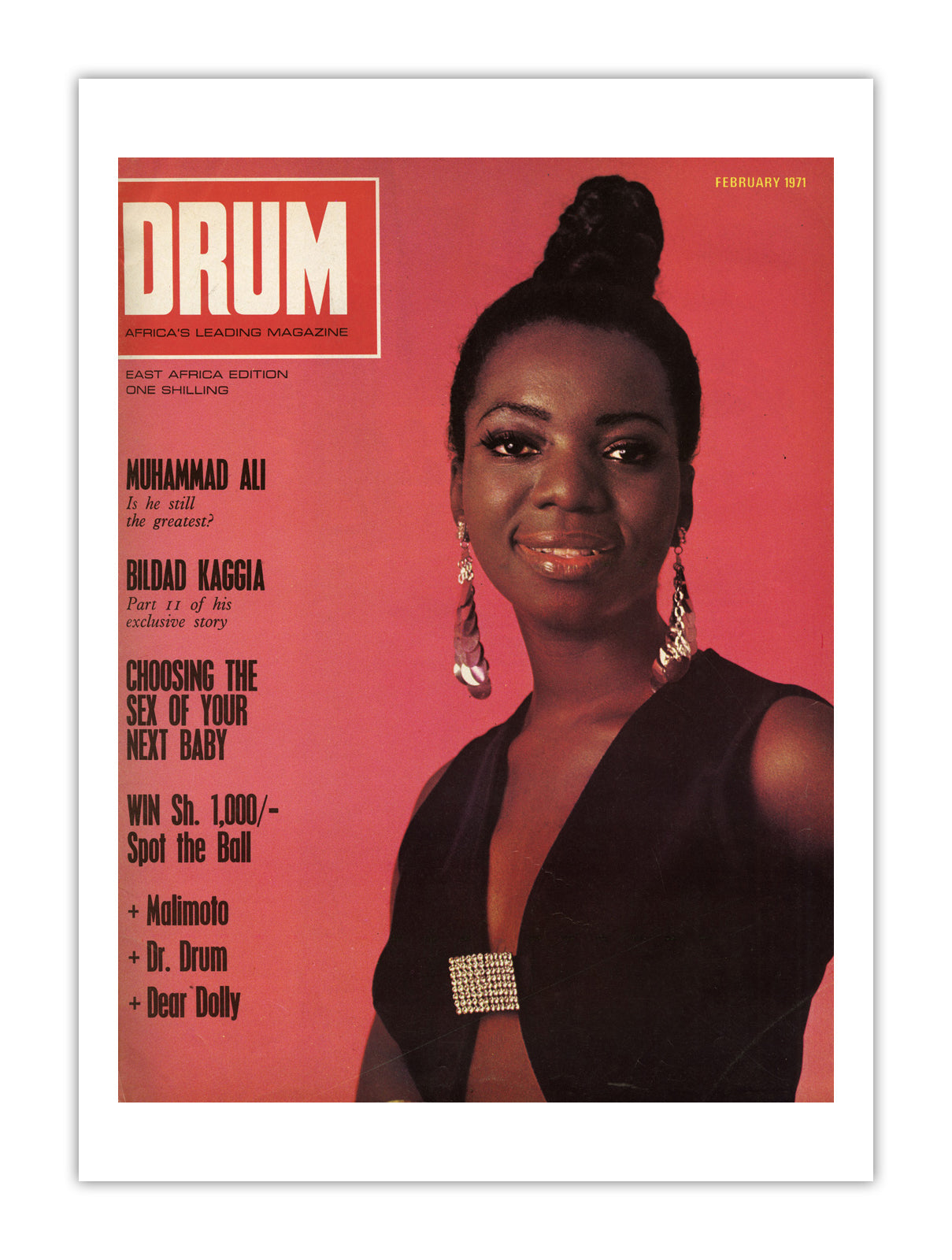 East Africa Drum Magazine cover, February 1971 – archival poster print