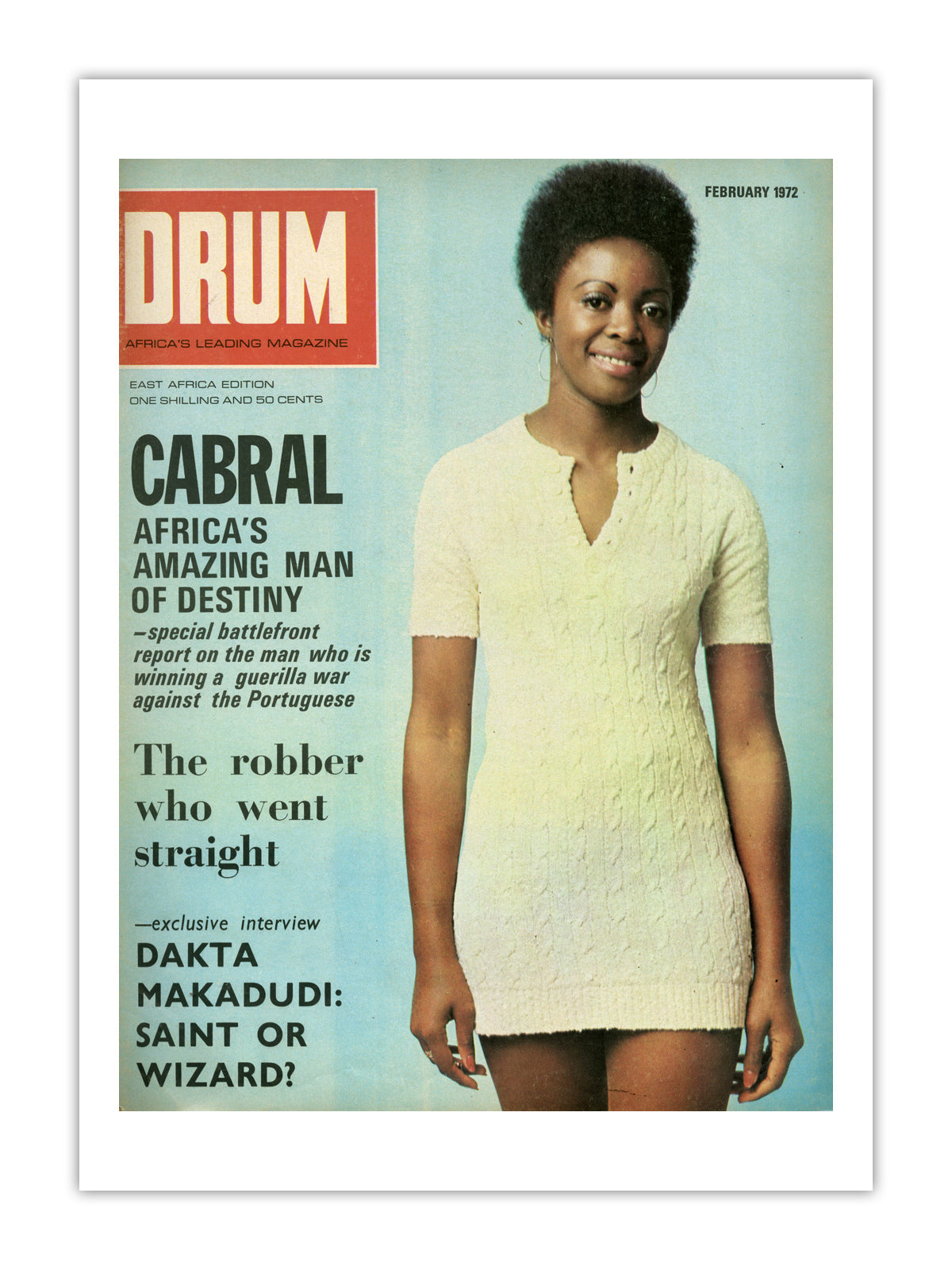 East Africa Drum Magazine cover, February 1972 – archival poster print