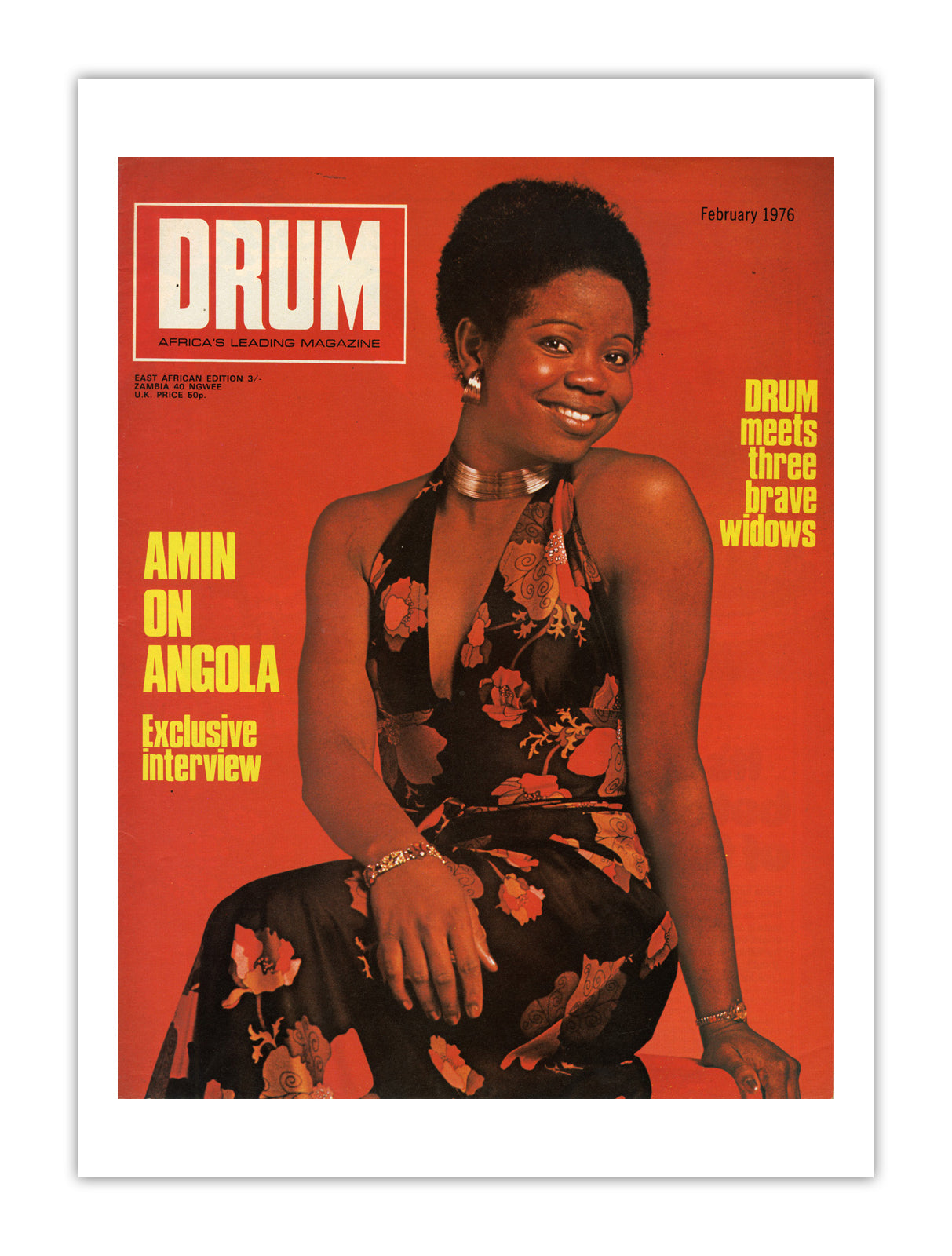 East Africa Drum Magazine cover, February 1976 – archival poster print