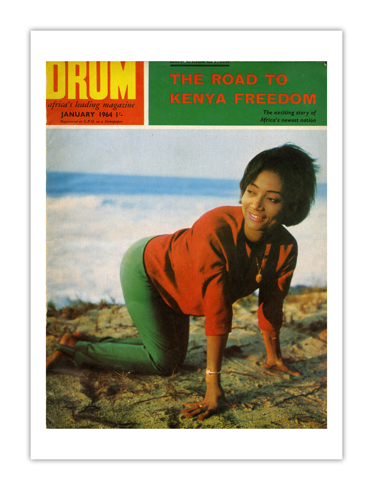 East Africa Drum Magazine cover, January 1964 – archival poster print