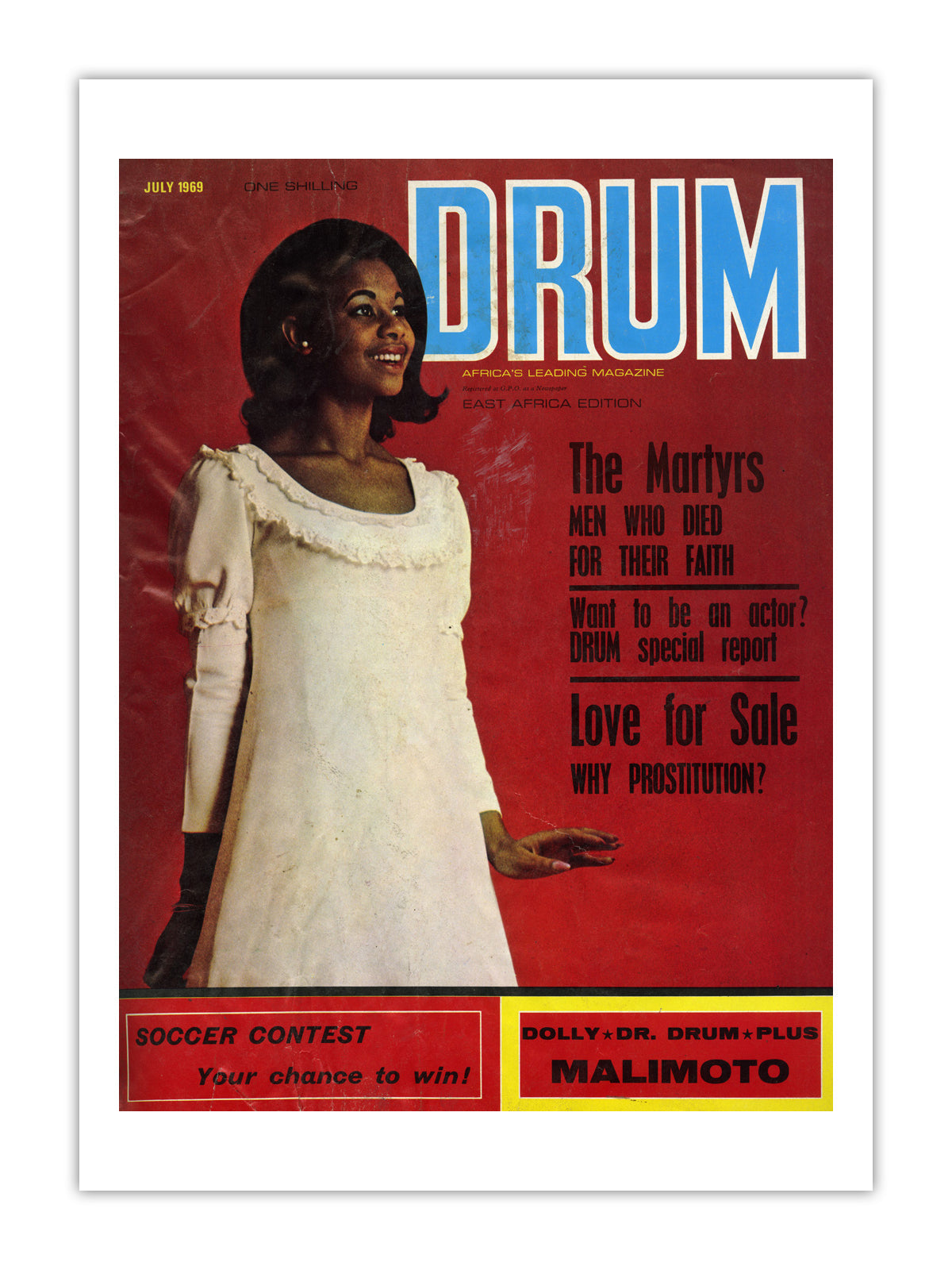 East Africa Drum Magazine cover, July 1969 – archival poster print
