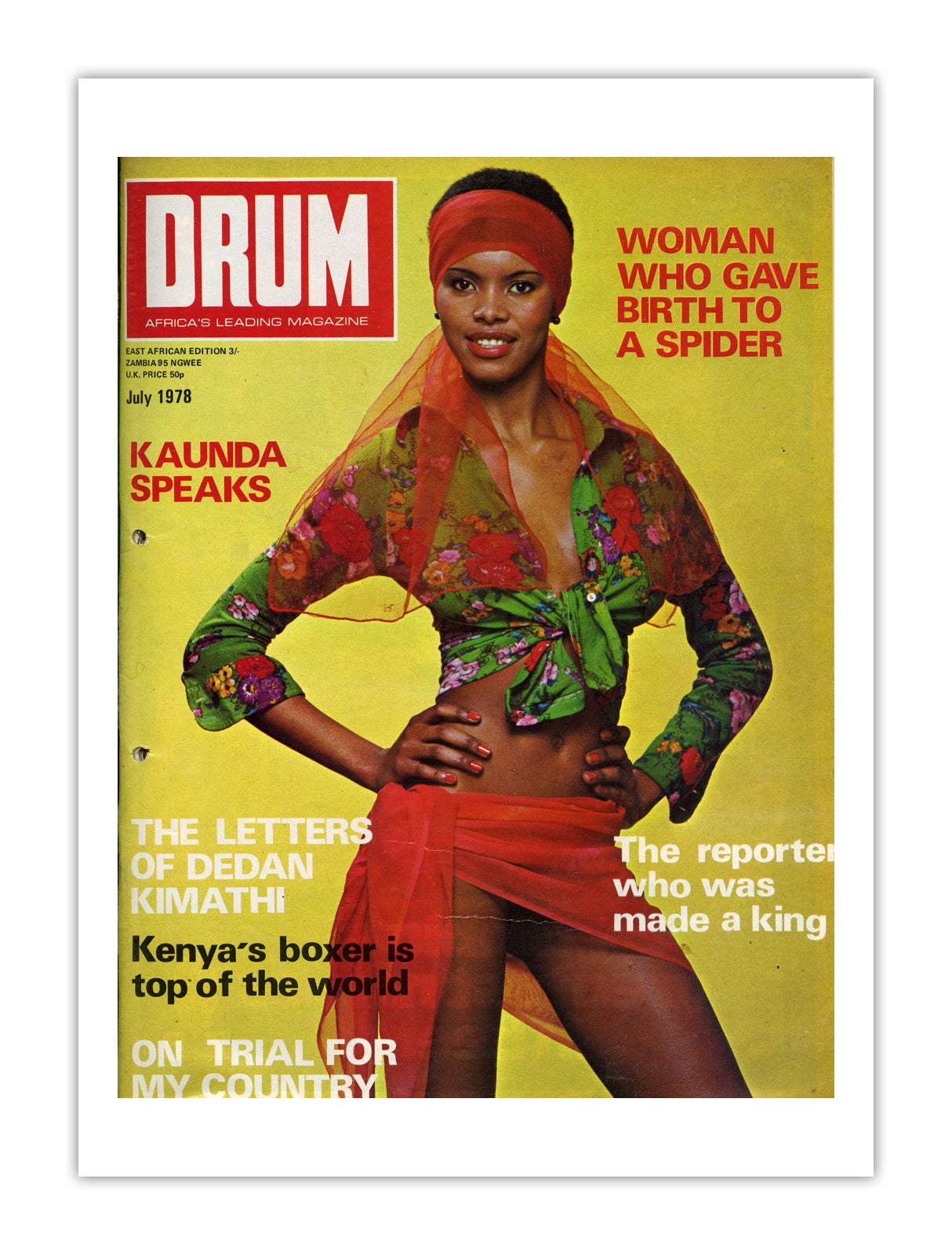 East Africa Drum Magazine cover, July 1978 – archival poster print