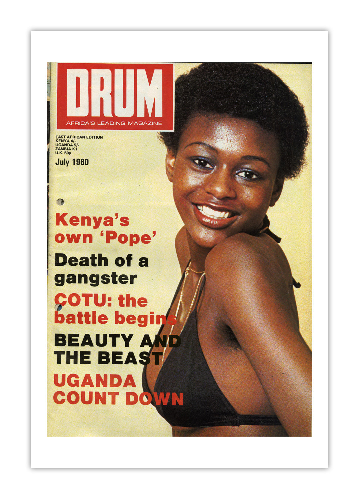 East Africa Drum Magazine cover, July 1980 – archival poster print