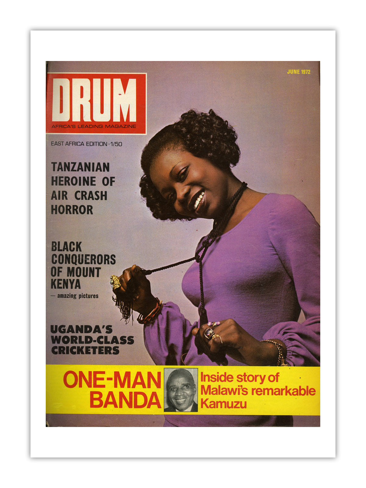 East Africa Drum Magazine cover, June 1972 – archival poster print
