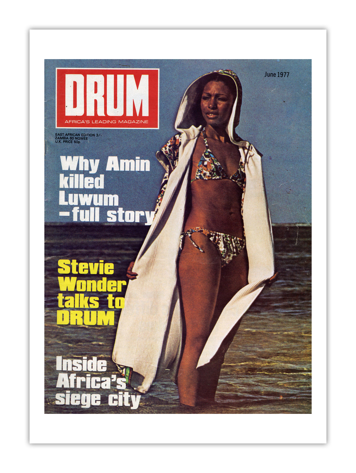 East Africa Drum Magazine cover, June 1977 – archival poster print