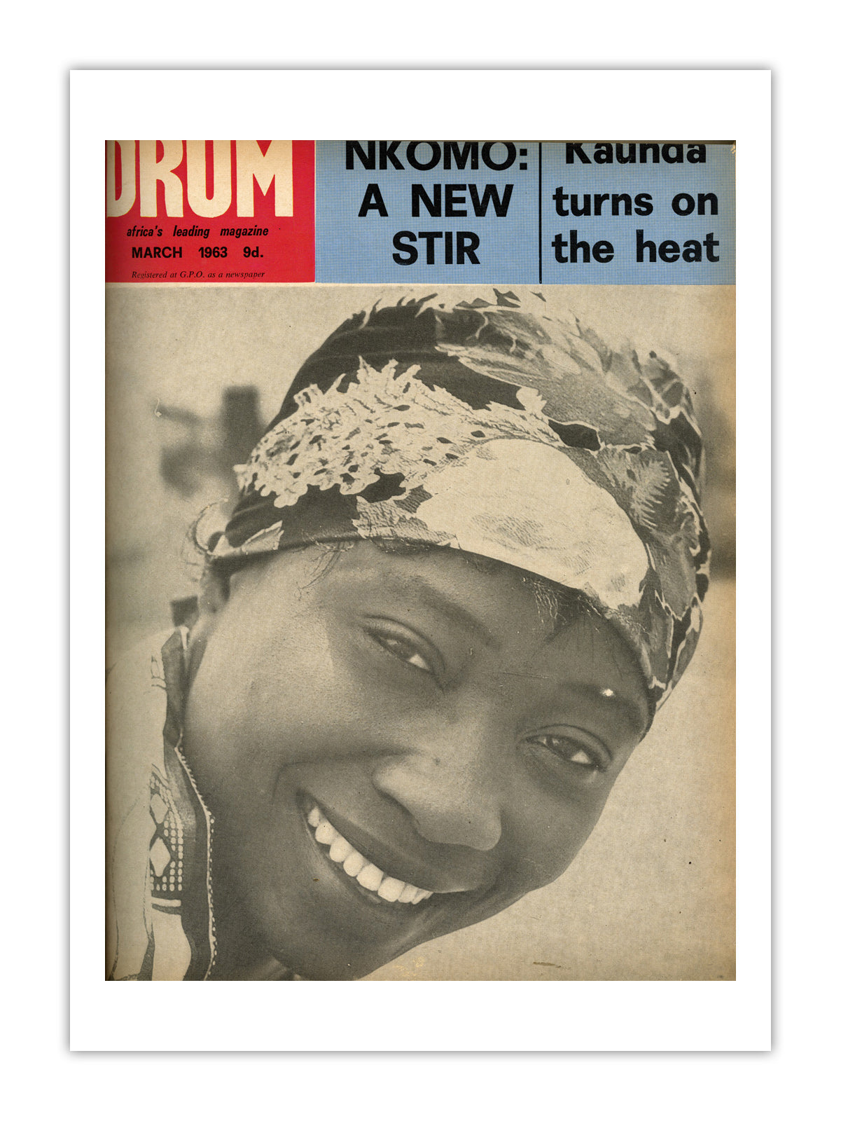 East Africa Drum Magazine cover, March 1963 – archival poster print