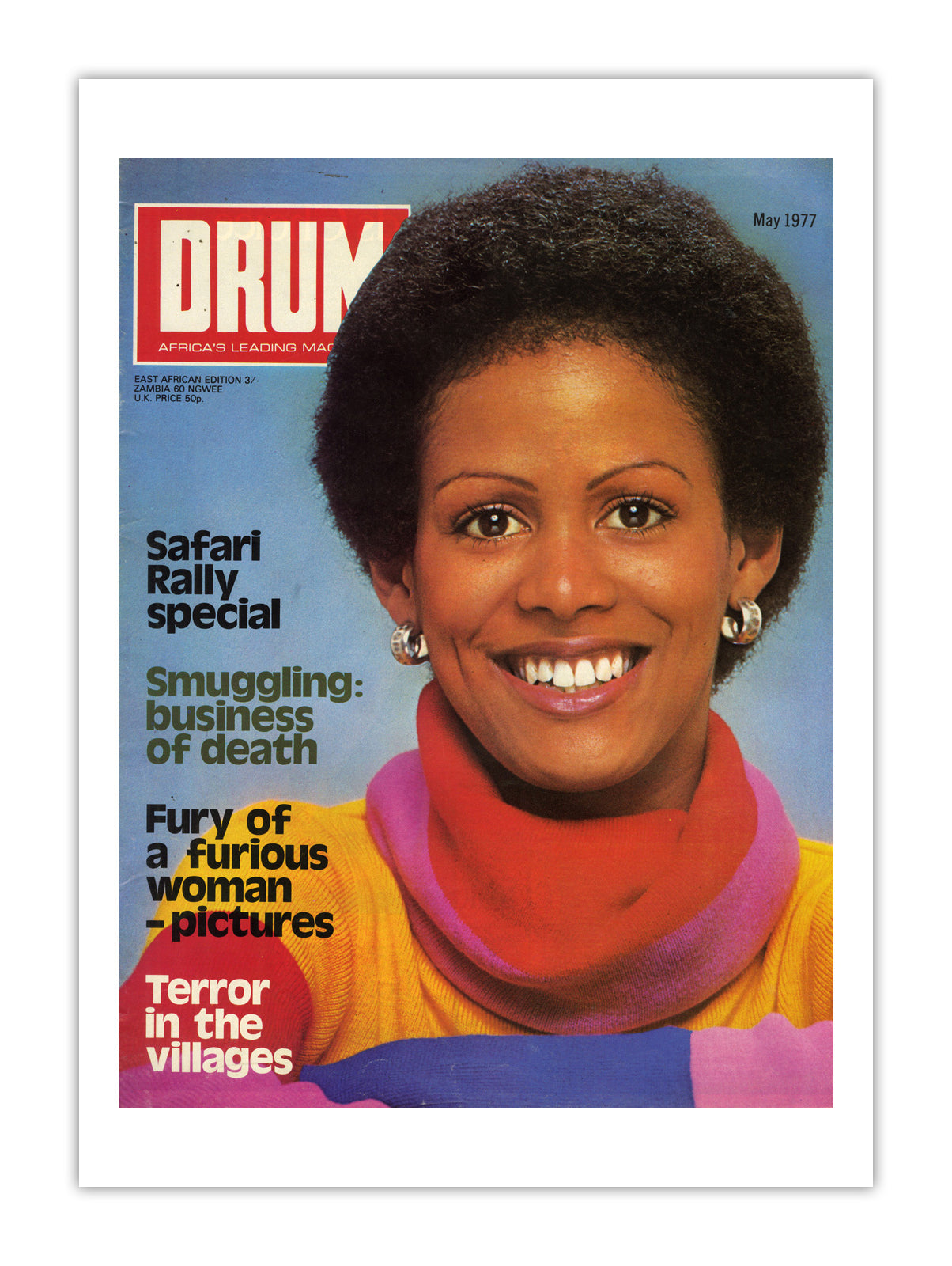 East Africa Drum Magazine cover, May 1977 – archival poster print