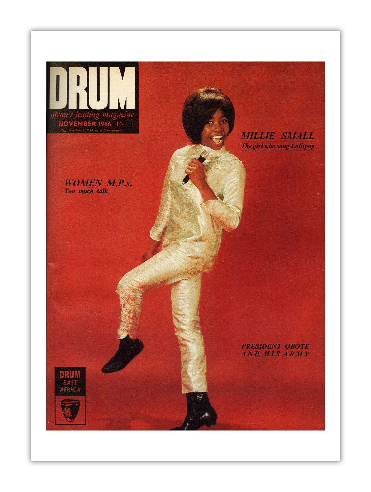East Africa Drum Magazine cover, November 1966 – archival poster print
