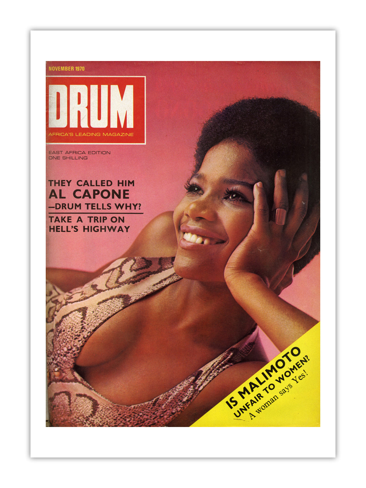 East Africa Drum Magazine cover, November 1970 – archival poster print