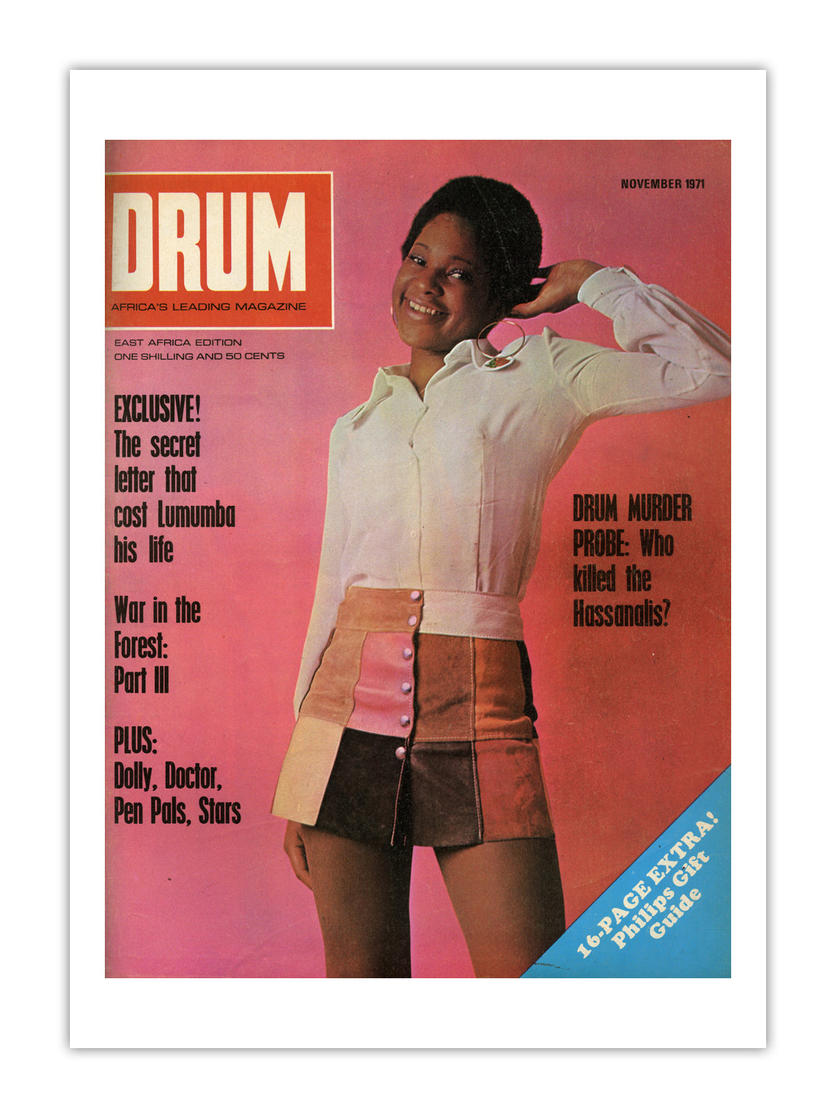 East Africa Drum Magazine cover, November 1971 – archival poster print