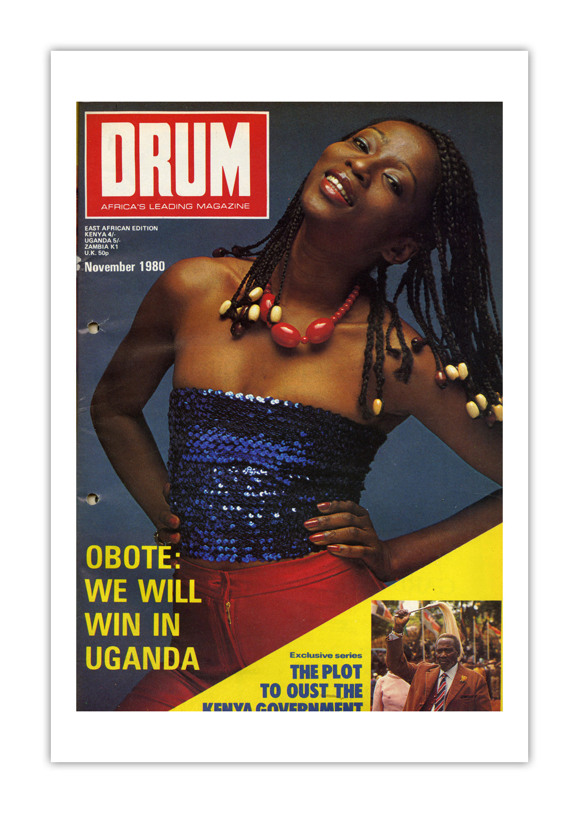 East Africa Drum Magazine cover, November 1980 – archival poster print
