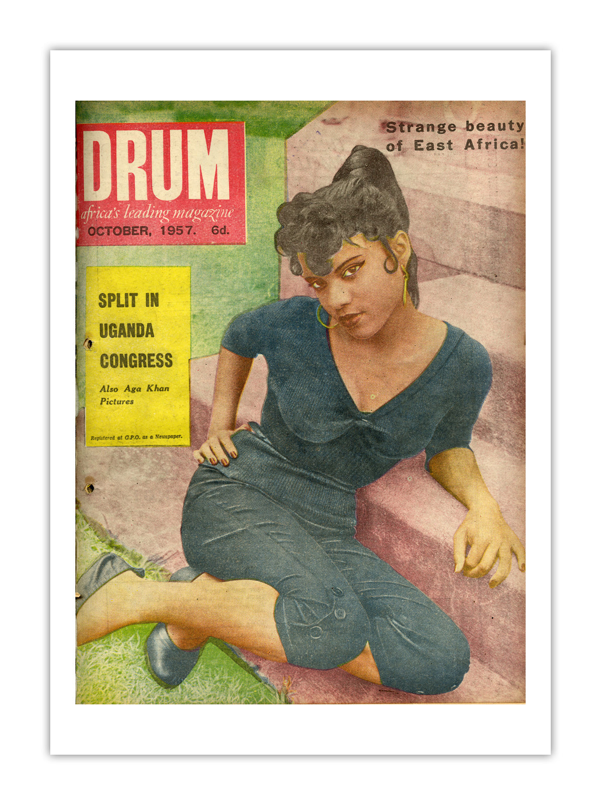 East Africa Drum Magazine cover, October 1957 – archival poster print