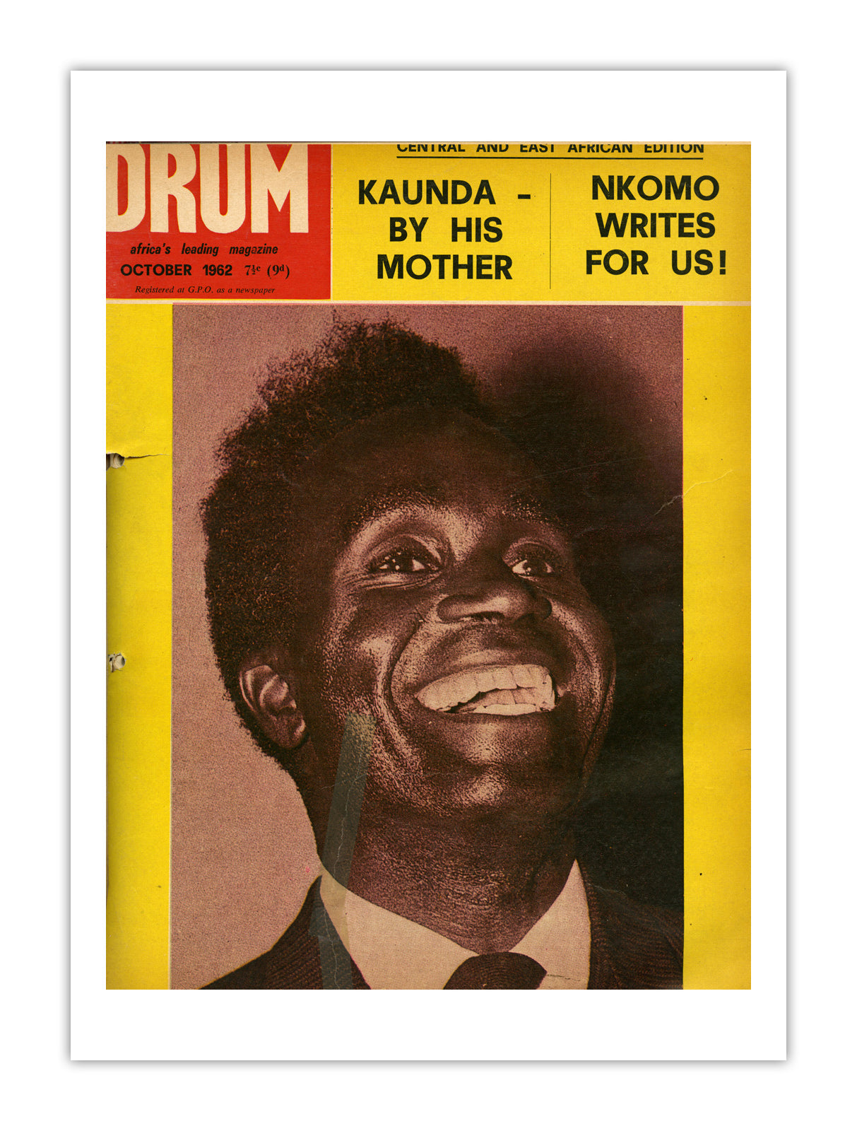 East Africa Drum Magazine cover, October 1962 – archival poster print