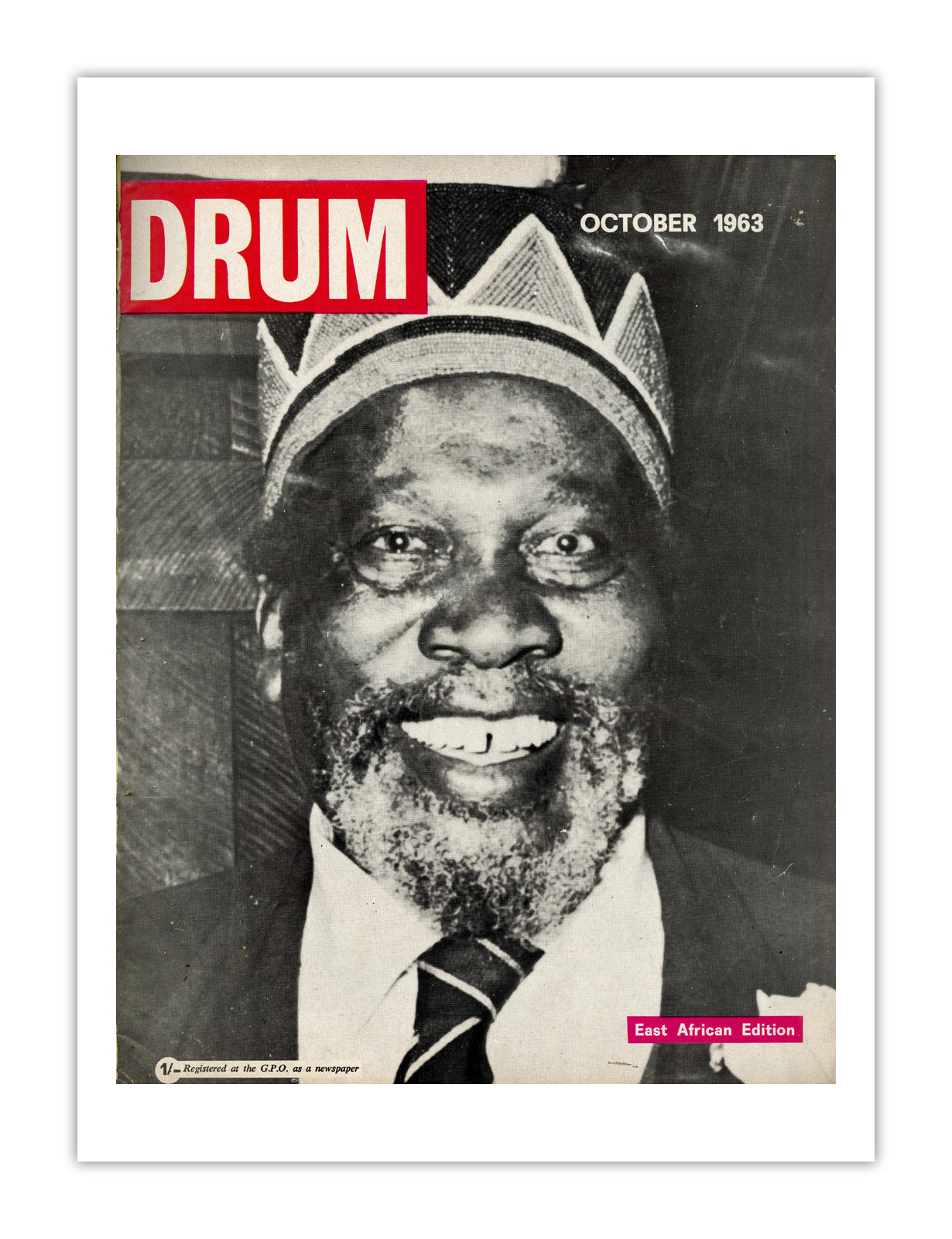 East Africa Drum Magazine cover, October 1963 – archival poster print