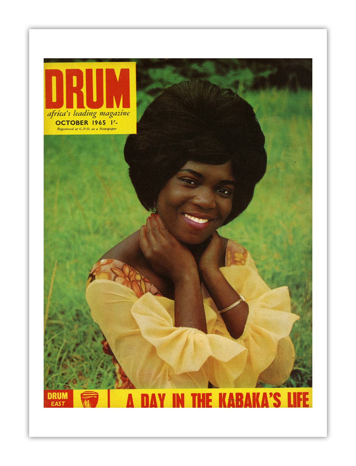 East Africa Drum Magazine cover, October 1965 – archival poster print
