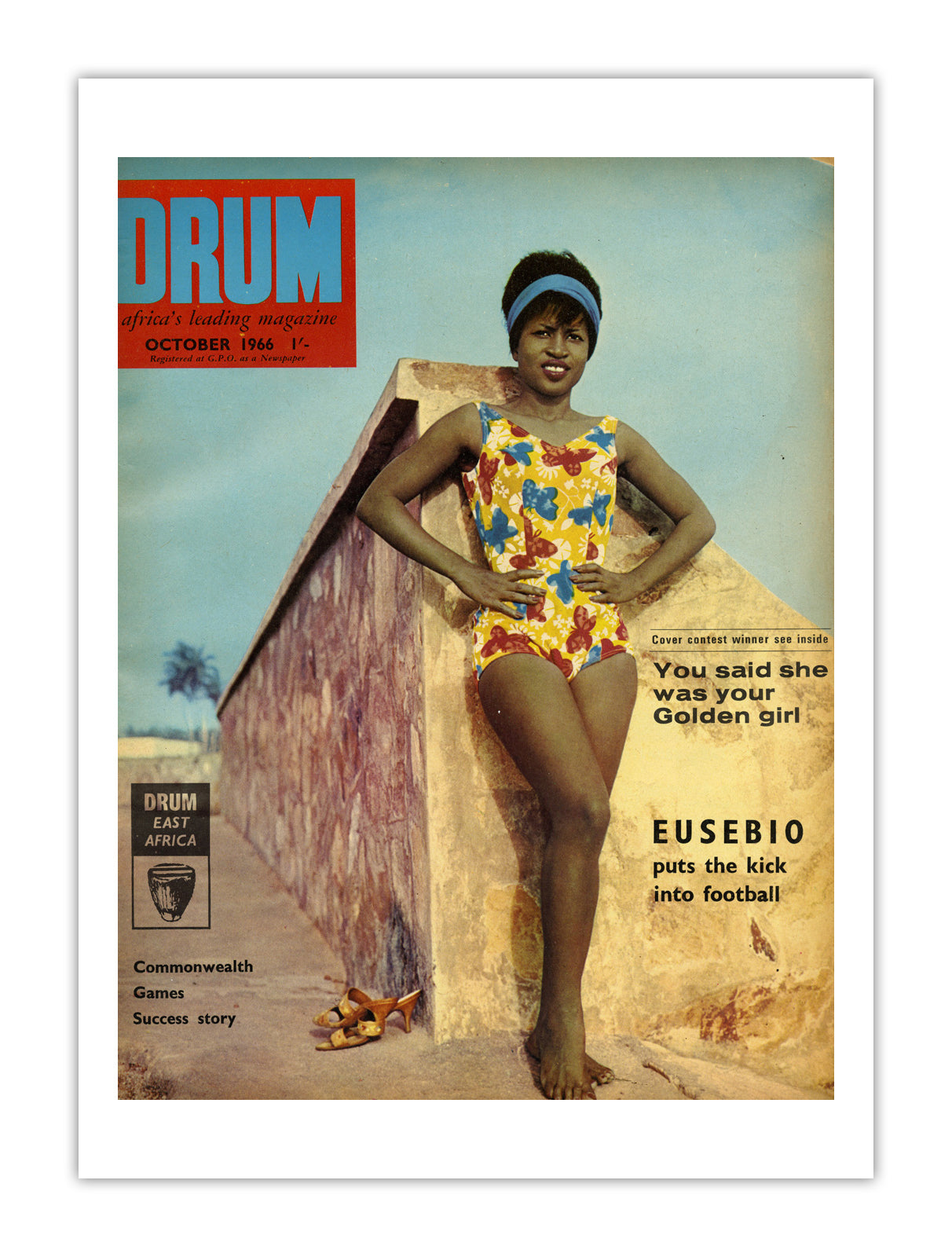 East Africa Drum Magazine cover, October 1966 – archival poster print
