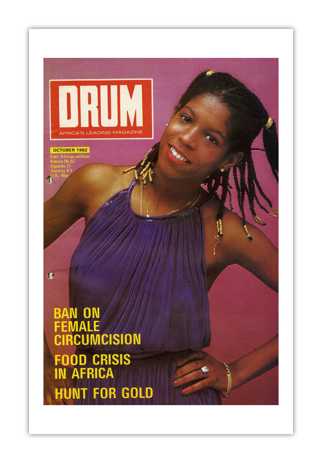 East Africa Drum Magazine cover, October 1982 – archival poster print