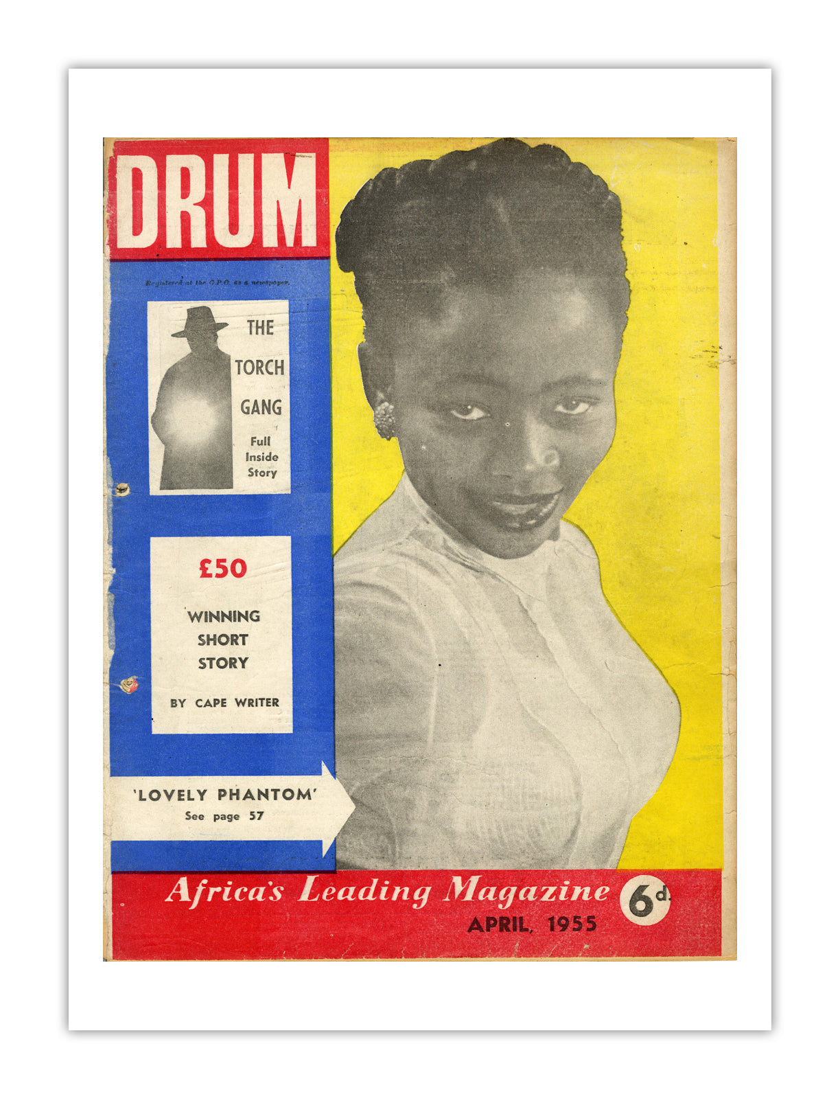 South Africa Drum Magazine cover, April 1955 – archival poster print