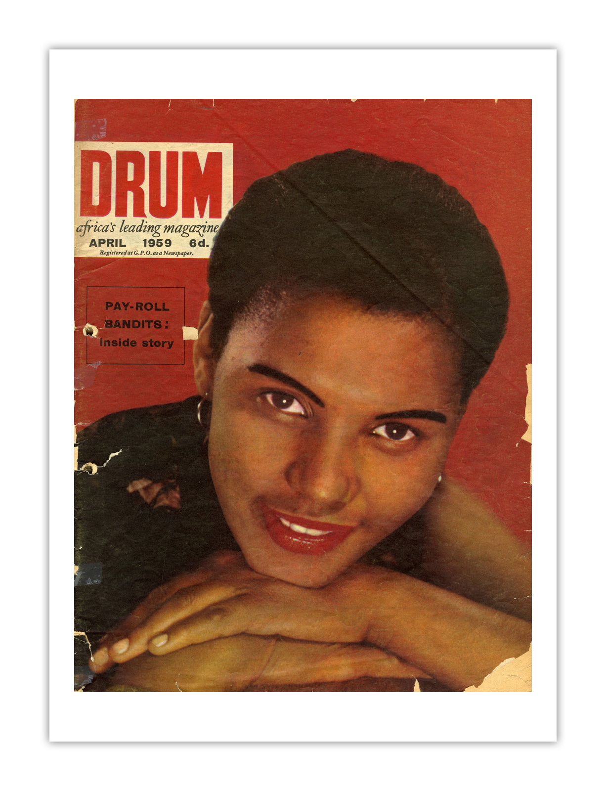 South Africa Drum Magazine cover, April 1959 – archival poster print