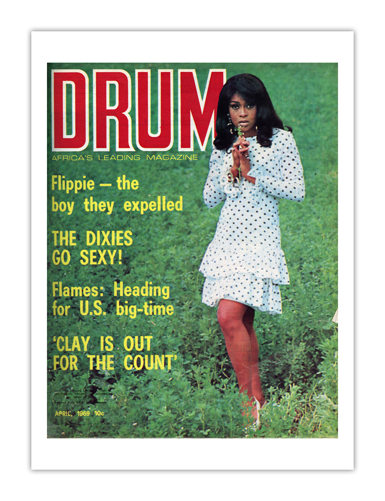 South Africa Drum Magazine cover, April 1969 – archival poster print
