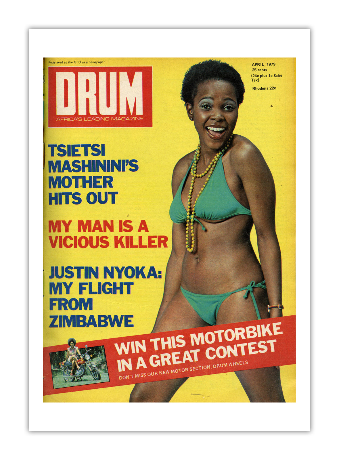 South Africa Drum Magazine cover, April 1979 – archival poster print