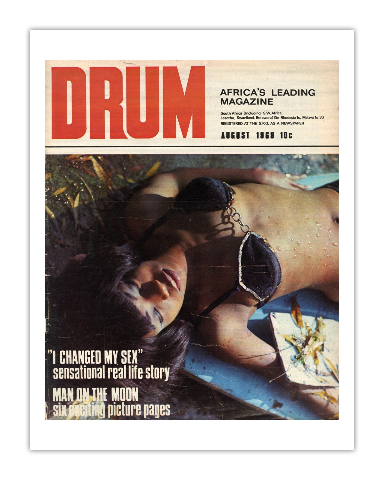 South Africa Drum Magazine cover, August 1969 – archival poster print