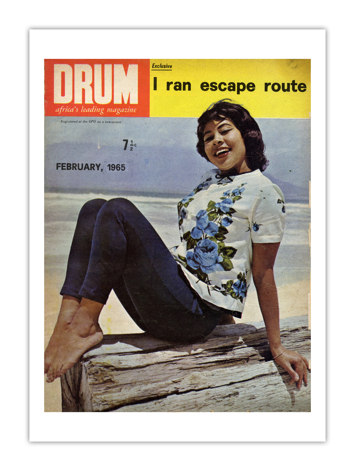 South Africa Drum Magazine cover, February 1965 – archival poster print