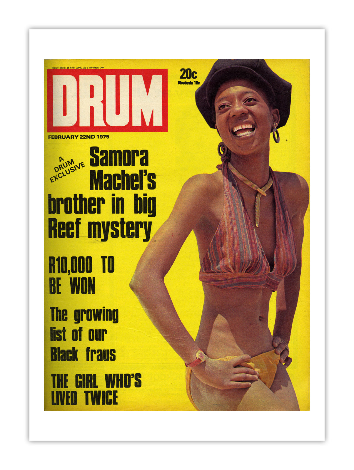 South Africa Drum Magazine cover, February 1975 – archival poster print