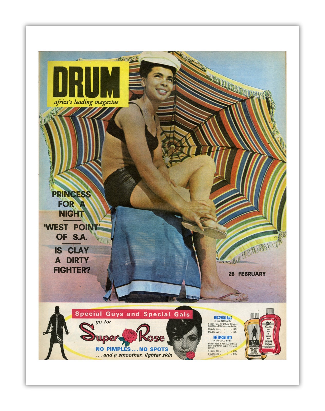 South Africa Drum Magazine cover, February 1967 – archival poster print