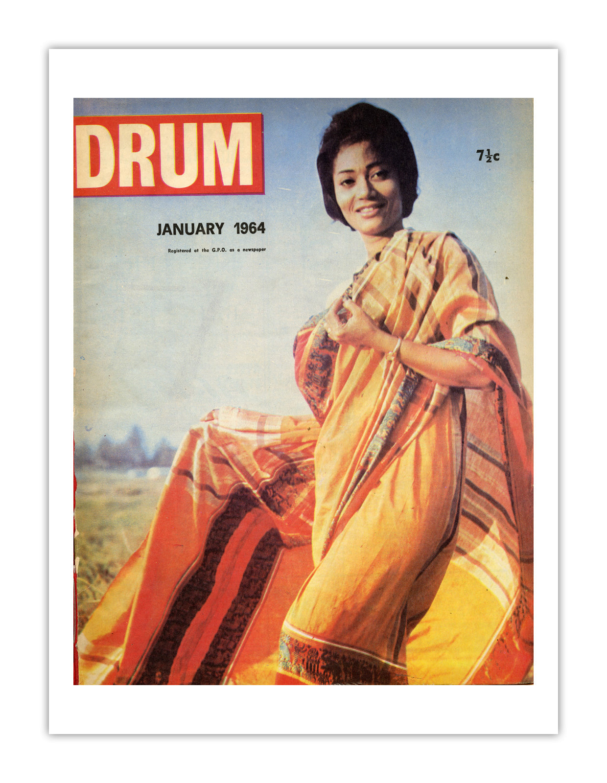 South Africa Drum Magazine cover, January 1964 – archival poster print
