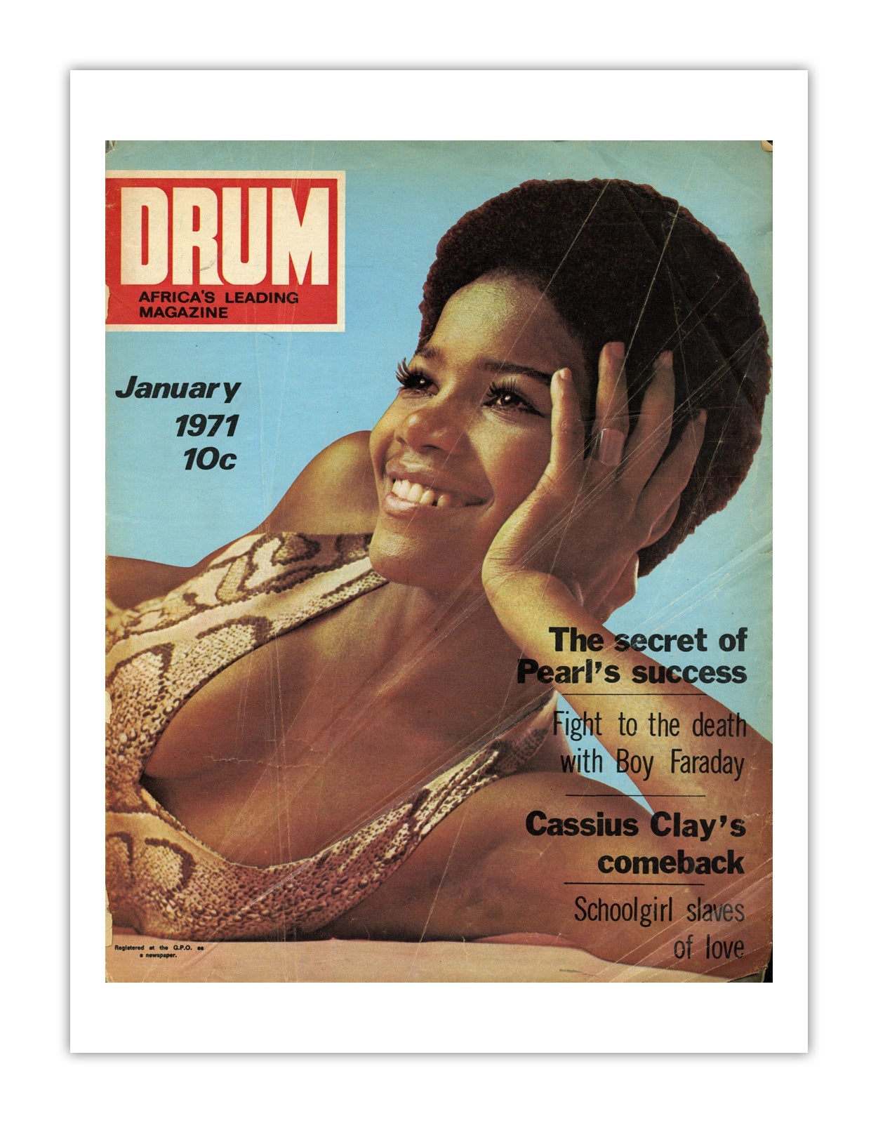 South Africa Drum Magazine cover, January 1971 – archival poster print