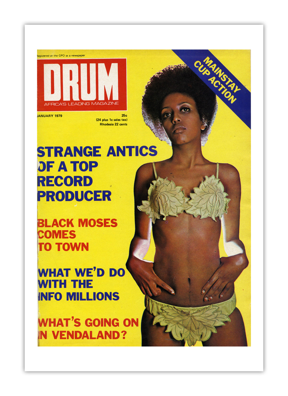 South Africa Drum Magazine cover, January 1979 – archival poster print