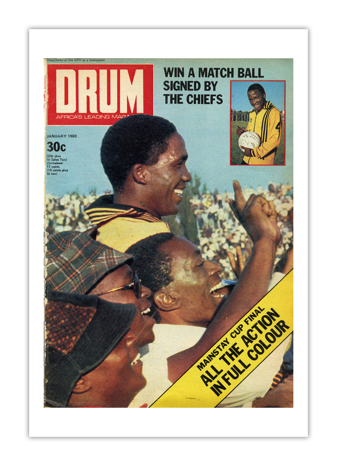 South Africa Drum Magazine cover, January 1980 – archival poster print