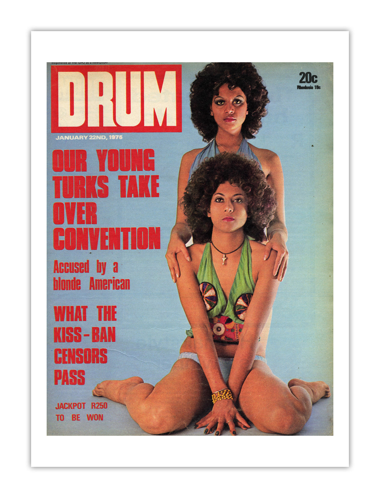 South Africa Drum Magazine cover, January 1975 – archival poster print