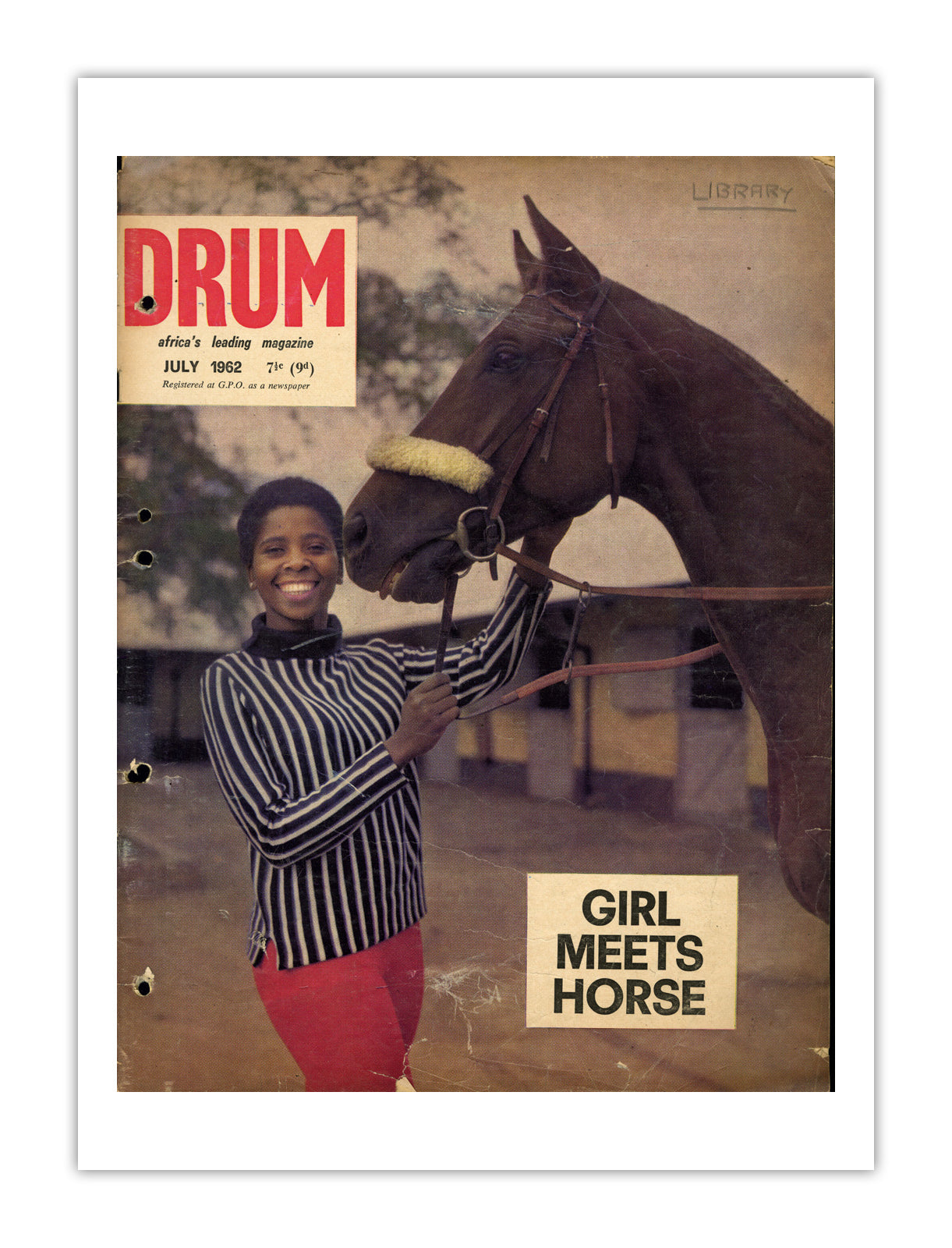 South Africa Drum Magazine cover, July 1962 – archival poster print