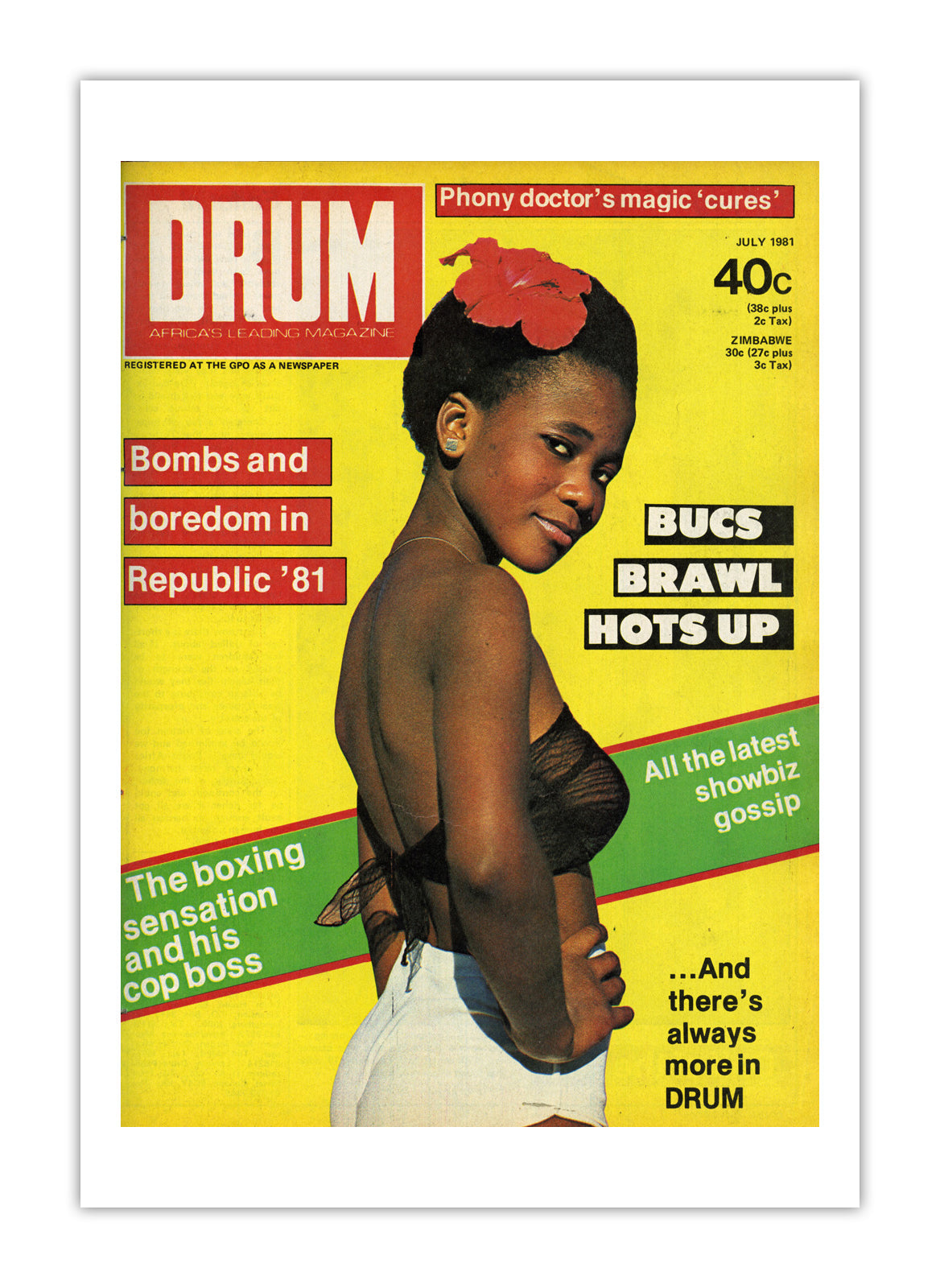 South Africa Drum Magazine cover, July 1981 – archival poster print