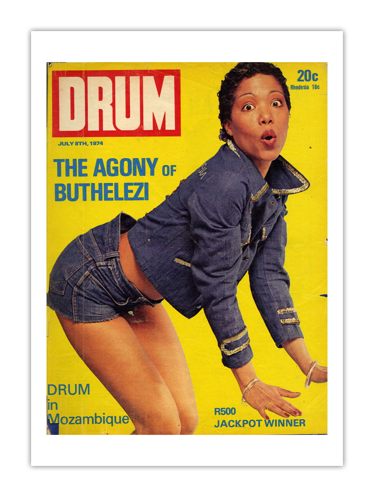 South Africa Drum Magazine cover, July 1974 – archival poster print