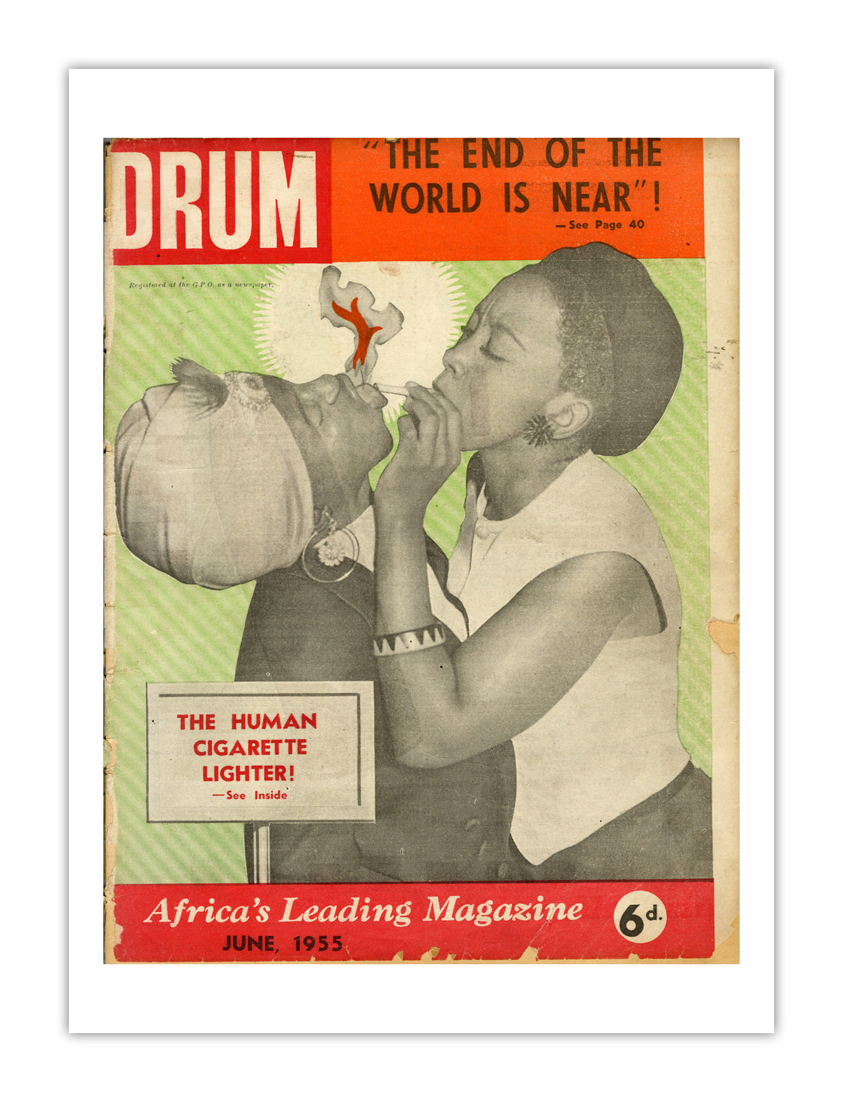 South Africa Drum Magazine cover, June 1955 – archival poster print