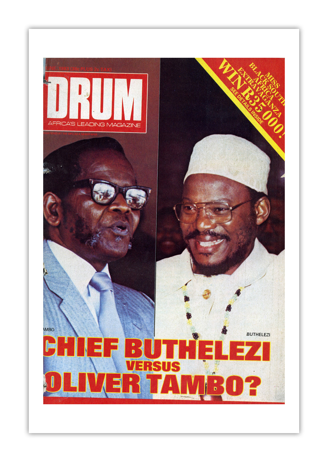 South Africa Drum Magazine cover, June 1983 – archival poster print